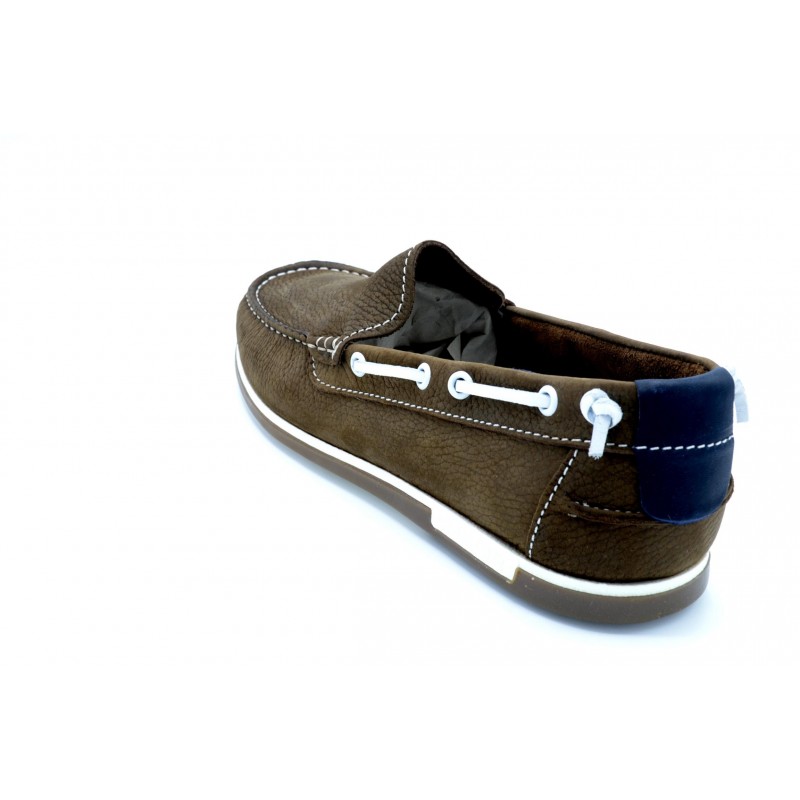 Alex 2556 Castaño - Mocasín de piel nobuck