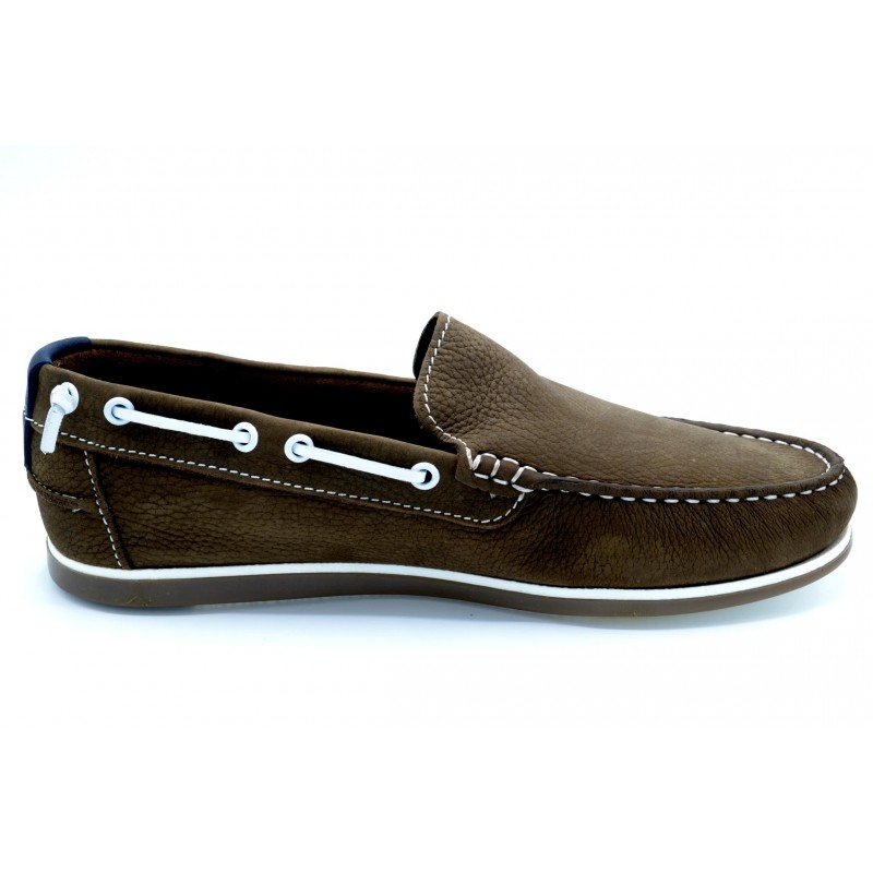 Alex 2556 Castaño - Mocasín de piel nobuck