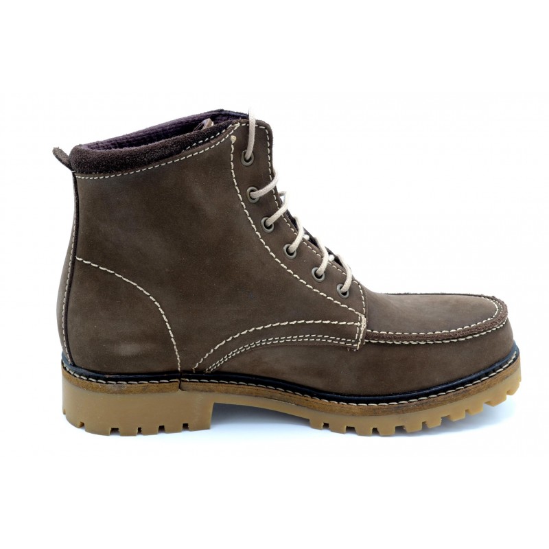 Alex 1179 Castaño - Bota urbana de piel nobuck