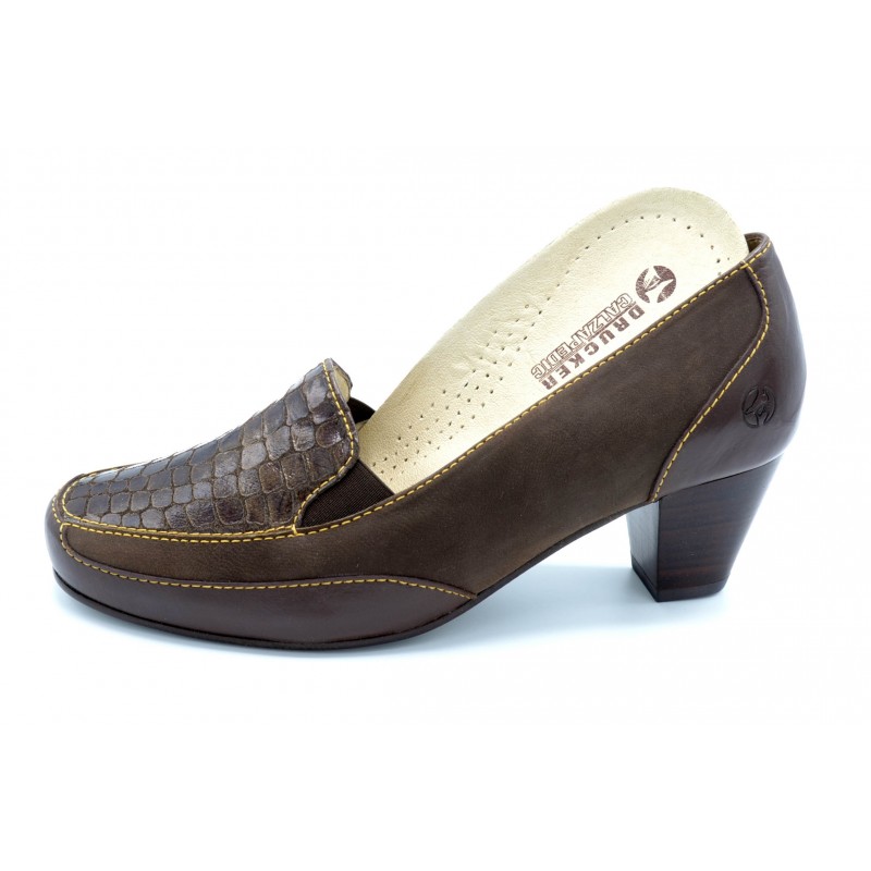 Drucker Calzapedic 29868 Marrón - Zapato de tacón con plantilla extraíble