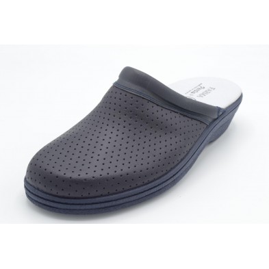 Percla 798 Marino - Zueco de piel para trabajo
