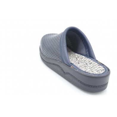 Richer Kontry 901 Marino - Zueco anatómico de piel para trabajo