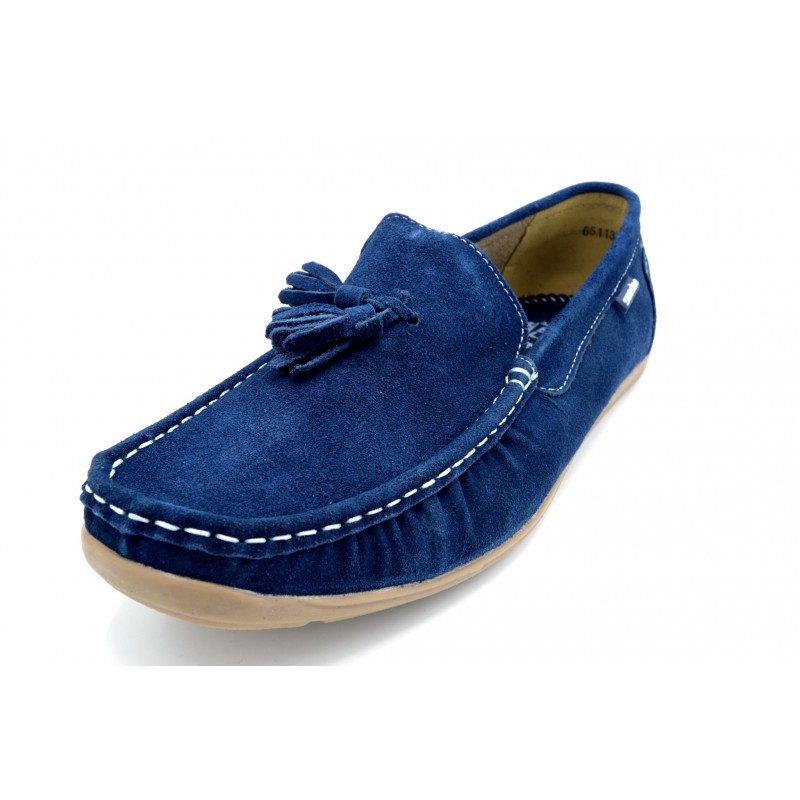 Sweden Kle Enzo marino - Mocasín de piel para hombre