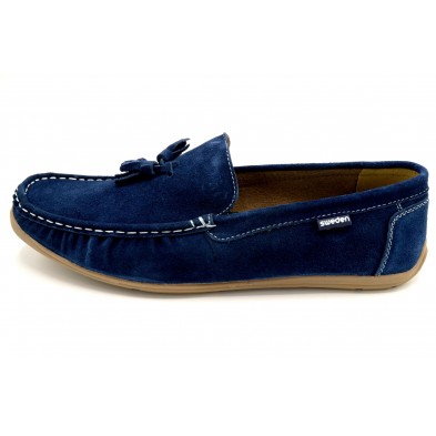 Sweden Kle Enzo marino - Mocasín de piel para hombre