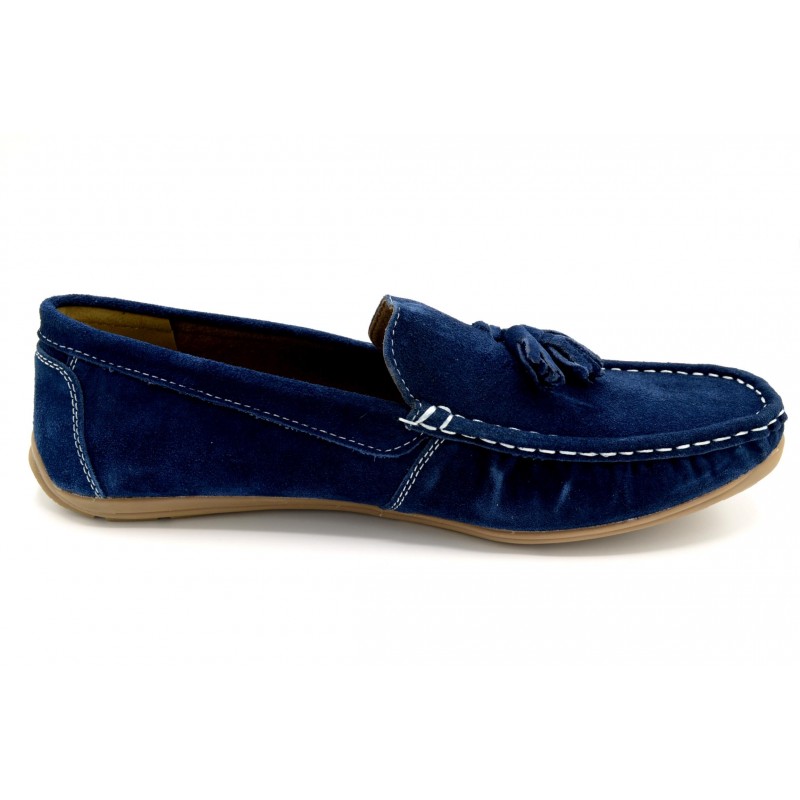Sweden Kle Enzo marino - Mocasín de piel para hombre