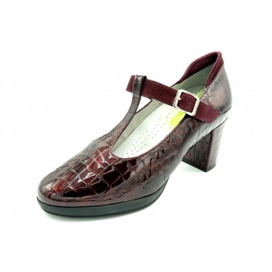 Drucker 25657 Burdeos - Zapato de tacón plantilla extraíble