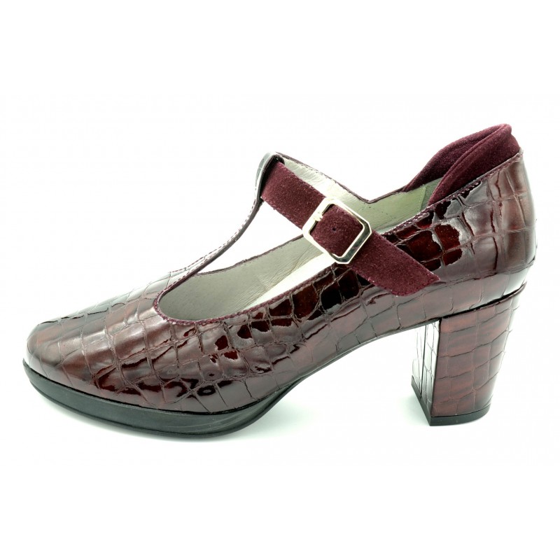 Drucker 25657 Burdeos - Zapato de tacón plantilla extraíble