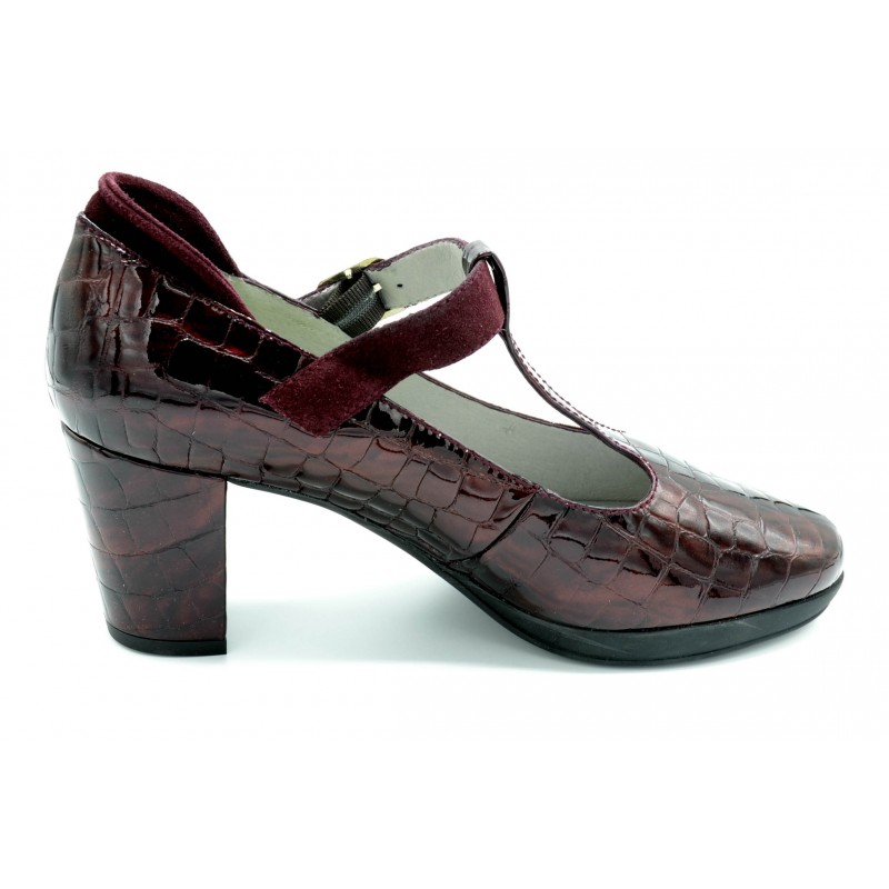 Drucker 25657 Burdeos - Zapato de tacón plantilla extraíble