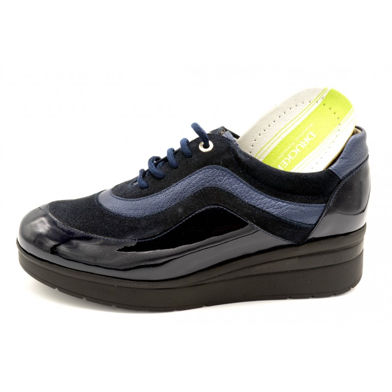 Drucker Charol Cordones - Zapato de piel plantilla extraíble