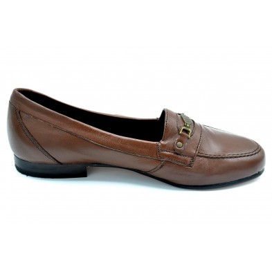 Paco Cantos 1465 líbano - Mocasín de piel con suela de cuero