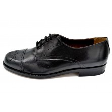Paco Cantos 1489 negro - Zapato de piel con suela de cuero