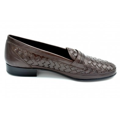 Paco Cantos 1519 níger - Mocasín trenzado de piel