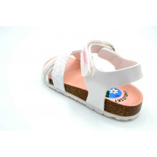 Pablosky 483800 Champion blanco - Sandalia bio para niña