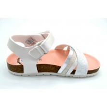 Pablosky 483800 Champion blanco - Sandalia bio para niña