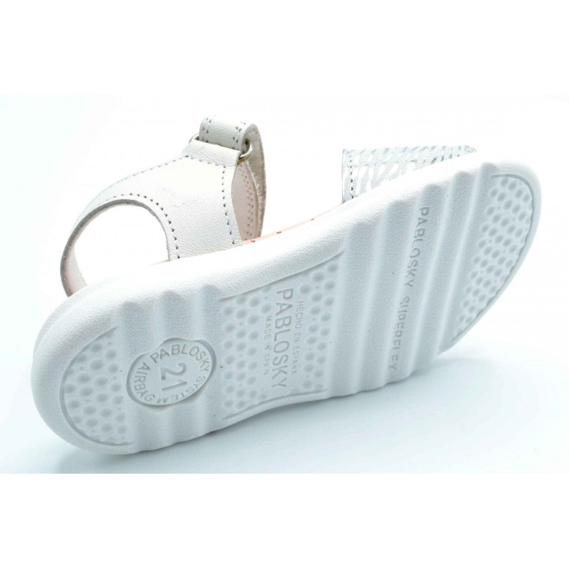 Pablosky 096602 Off white - Sandalia abierta de piel