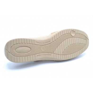 Muro 825 beige | Sandalia de lona | Lateral elástico