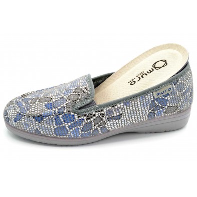 Muro 815 Azul | Zapatilla de lona elástica | Plantilla extraíble