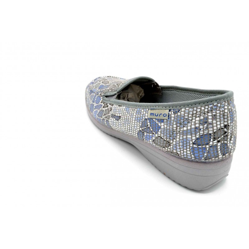 Muro 815 Azul | Zapatilla de lona elástica | Plantilla extraíble