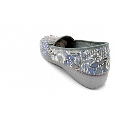 Muro 815 Azul | Zapatilla de lona elástica | Plantilla extraíble