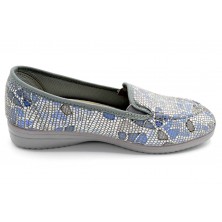 Muro 815 Azul | Zapatilla de lona elástica | Plantilla extraíble