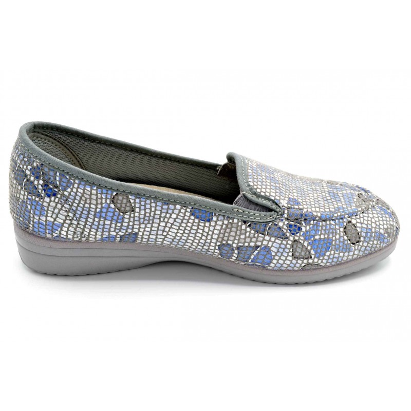 Muro 815 Azul | Zapatilla de lona elástica | Plantilla extraíble