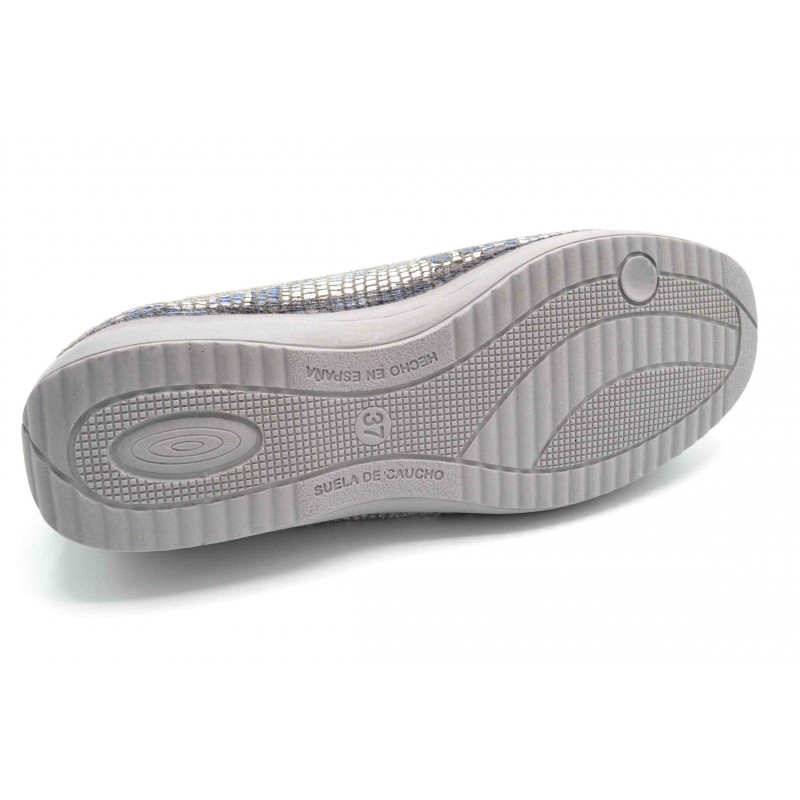 Muro 815 Azul | Zapatilla de lona elástica | Plantilla extraíble