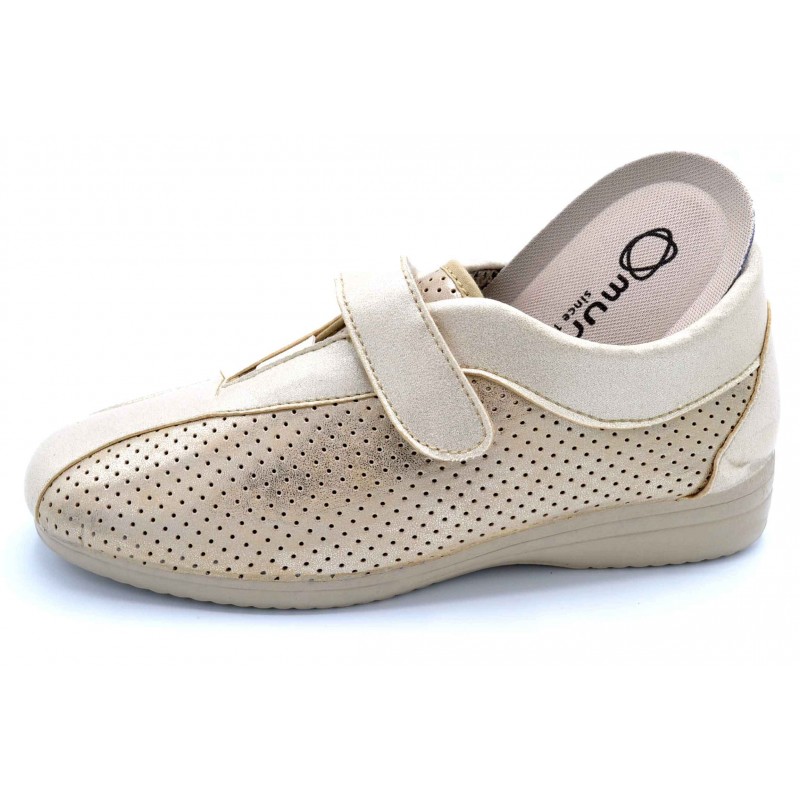 Muro 835 | Zapatilla de lona elástica horma ancha | Plantilla extraíble