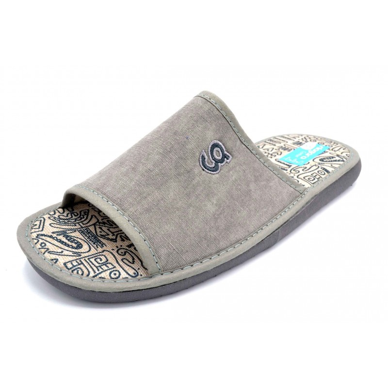 Niagara Gomus 681 Gris | Zapatilla de lona para casa | Suela relax