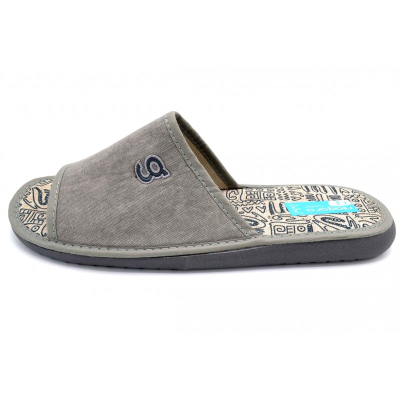 Niagara Gomus 681 Gris | Zapatilla de lona para casa | Suela relax