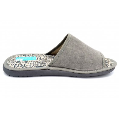 Niagara Gomus 681 Gris | Zapatilla de lona para casa | Suela relax