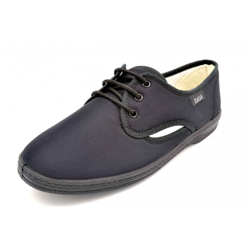 Isasa 312 Velunil negro | Zapatilla de lona con cordones