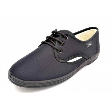 Isasa 312 Velunil negro | Zapatilla de lona con cordones