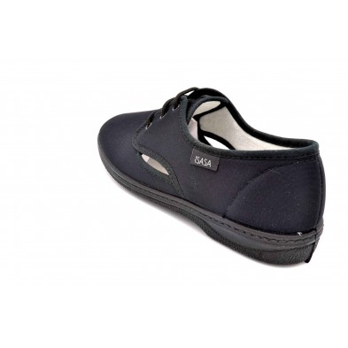 Isasa 312 Velunil negro | Zapatilla de lona con cordones