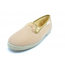 Isasa 302 Beige | Zapatilla farma | horma ancha