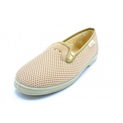 Isasa 302 Beige | Zapatilla farma | horma ancha