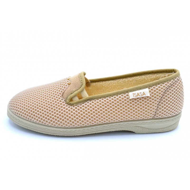 Isasa 302 Beige | Zapatilla farma | horma ancha
