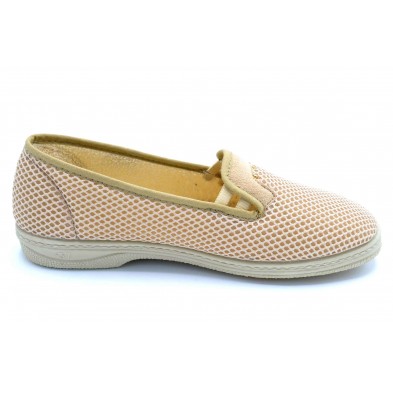 Isasa 302 Beige | Zapatilla farma | horma ancha