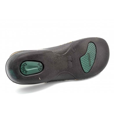 Porronet 0803 Negro | Sandalia de piel con cuña