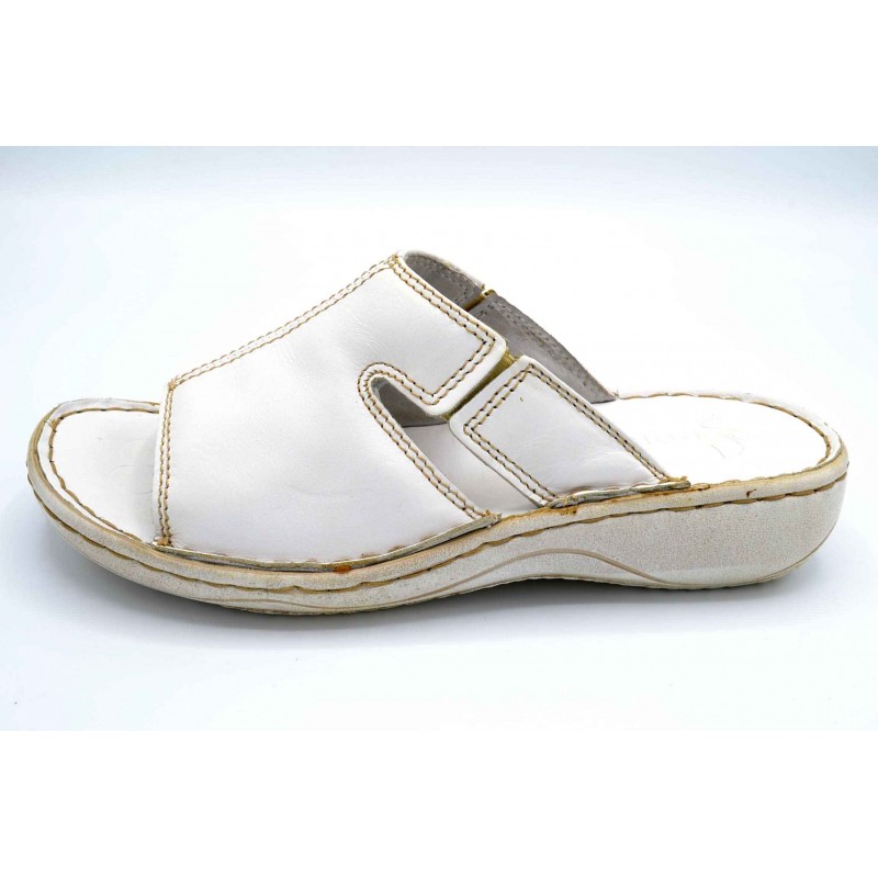 Dorking 3180 Blanco | Sandalia de piel