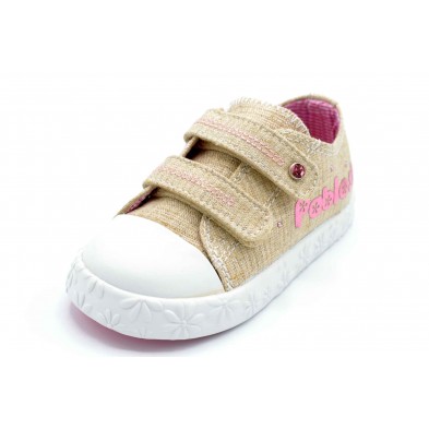 Pablosky 961630 Glitter Beig | Zapatilla de lona