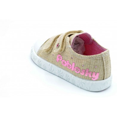 Pablosky 961630 Glitter Beig | Zapatilla de lona