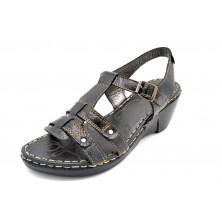 Dorking 3863 Negro | Sandalia de piel