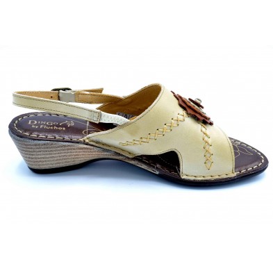 Dingo by Fluchos 6143 Hielo | Sandalia de piel