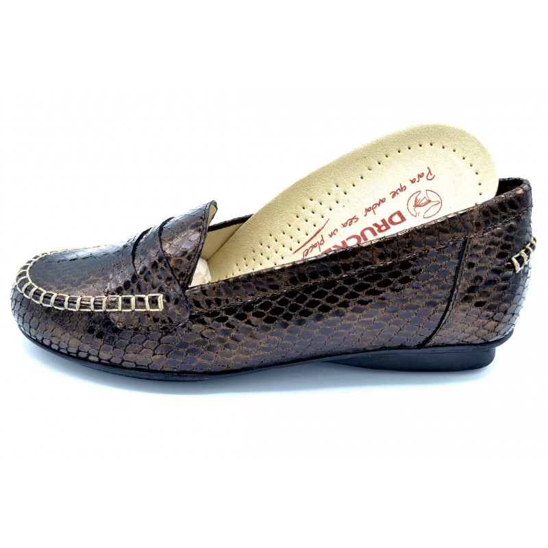 Drucker Calzapedic 23804 | Mocasín de piel | Plantilla extraíble