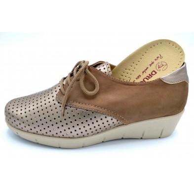 Drucker Calzapedic 24606 | Zapato de piel horma ancha | Plantilla extraíble