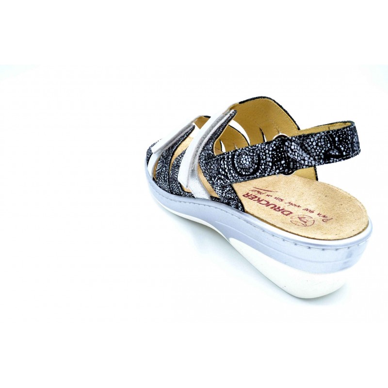 Drucker Calzapedic 5087 | Sandalia de piel horma ancha | Plantilla extraíble