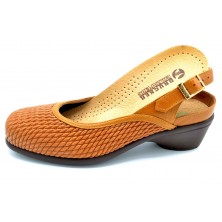 Drucker Calzapedic 27945 | Sandalia elástica de piel | Plantilla extraíble