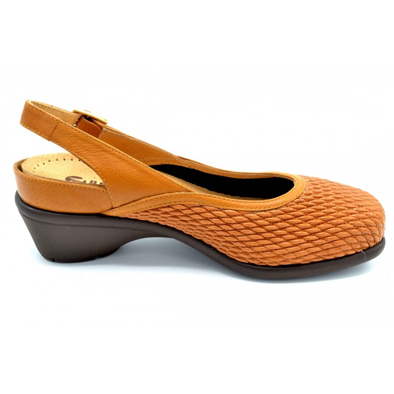 Drucker Calzapedic 27945 | Sandalia elástica de piel | Plantilla extraíble