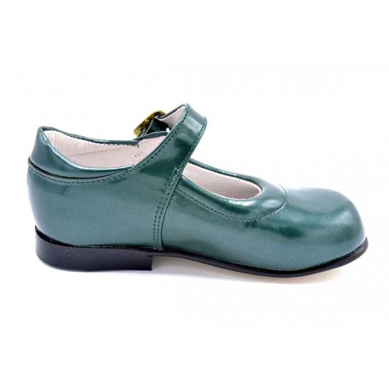 Nenuco mercedita verde | Zapato de piel para niña