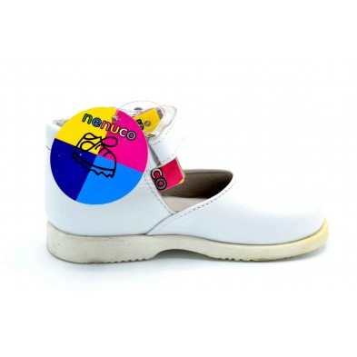 Nenuco 1102 Blanco | Zapato de piel para niña (T)